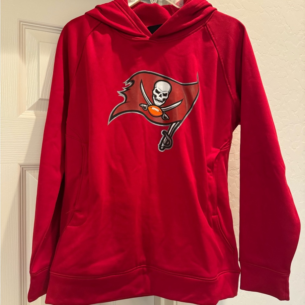 NFL Tampa Bay Bucs Brady Pullover Hoodie - Red-Large Youth